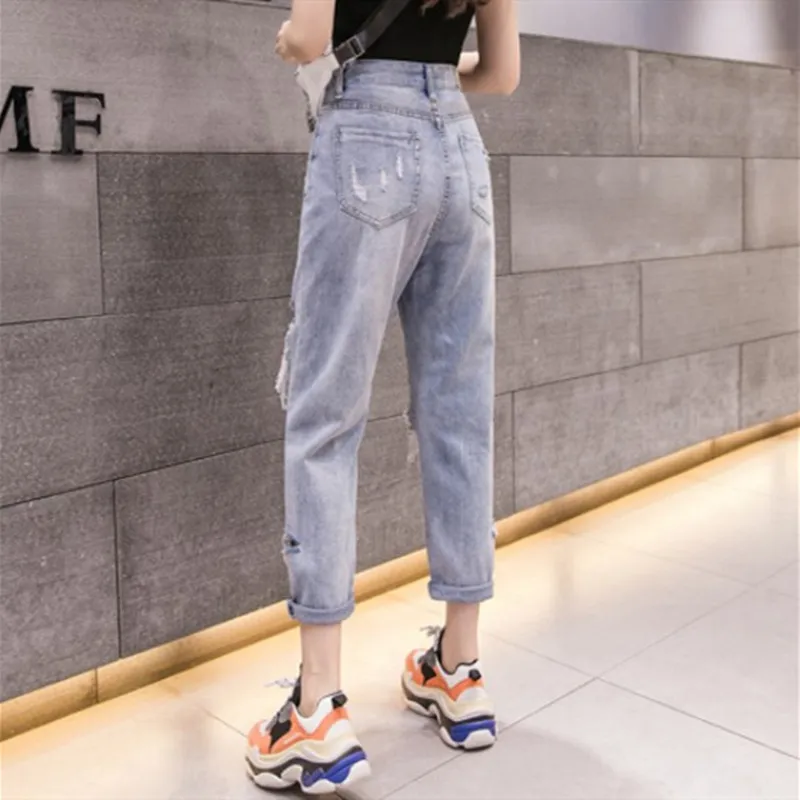 Woman Jeans High Waist Ripped Jeans 2020 Sale Items For Clothes Wide Leg Denim Clothing Blue Streetwear Fashion Vintage Pants Woman Jeans High Waist Ripped Jeans 2020 Sale Items For Clothes Wide Leg Denim Clothing Blue Streetwear Fashion Vintage Pants