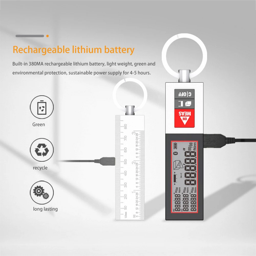 Mini Lithium Battery Wireless Laser Rangefinder High-precision Measuring Room Artifact One-click CAD Electronic Meter Ruler Mini Lithium Battery Wireless Laser Rangefinder High-precision Measuring Room Artifact One-click CAD Electronic Meter Ruler