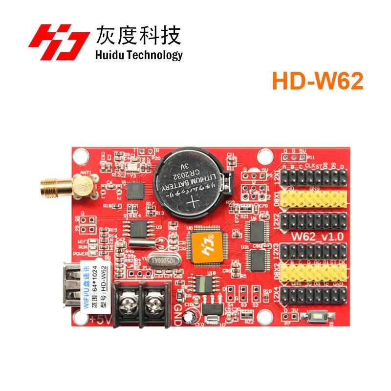 Huidu HD W60 W62 W63 W64 W66 Wifi и U дисковые порты 1024*32 ~ 2048*512 Одиночная Двухцветная