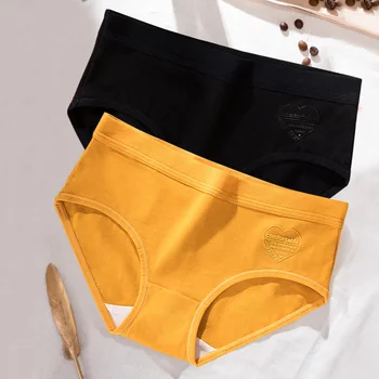 

Women Briefs Cotton Panties Solid Seamless Panty Antibacterial Underwear Comfort Mid-Rist Underpants Female Intimates Hips Up #F