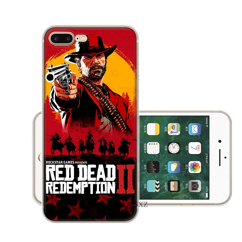 Чехол для мобильного телефона iPhone 5 5S SE 6 6S 7 8 Plus X XR XS Max, Жесткий Чехол, крутая игра, красные изображения из фильма «Red Dead Redemption» 2