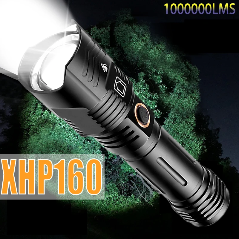1000000Lms XHP160 Мощный светодиодный вспышка светильник USB подзарядка масштабирования фонарь IPX 65 Водонепроницаемый 5000 мАч светодиодный тактический вспышки светильник, 26650/18650|Фонарики и осветительные приборы| | АлиЭкспресс