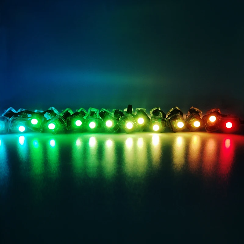 Водонепроницаемый IP68 DC12V 12 мм с плоским носком WS2811 цветная (rgb) светодиодная