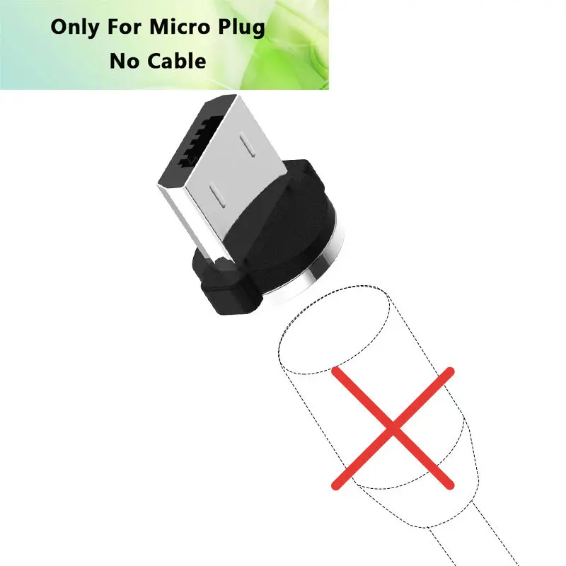 1 м 2 м Магнитный кабель Micro usb type-C кабель для iPhone 11 Pro samsung Быстрая зарядка магнитное зарядное устройство USB кабель Шнур для мобильного телефона - Цвет: Micro Plug No Cable