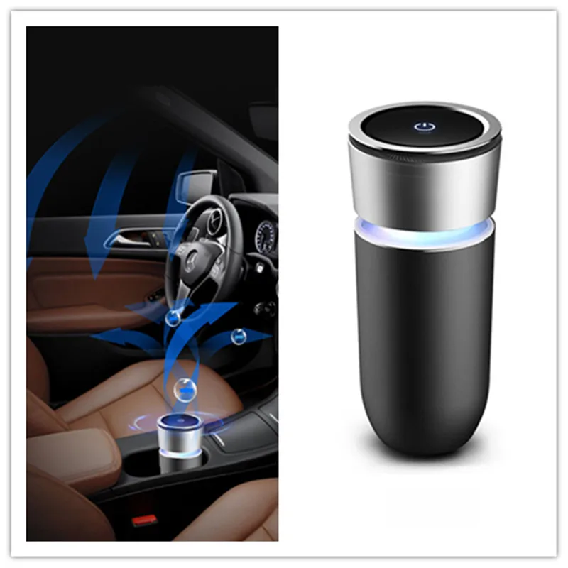 

Universal 12V Negative Ions Car Air Purifier Air Cleaner Ionizer Air Freshener Colorful LED Light USB Charger