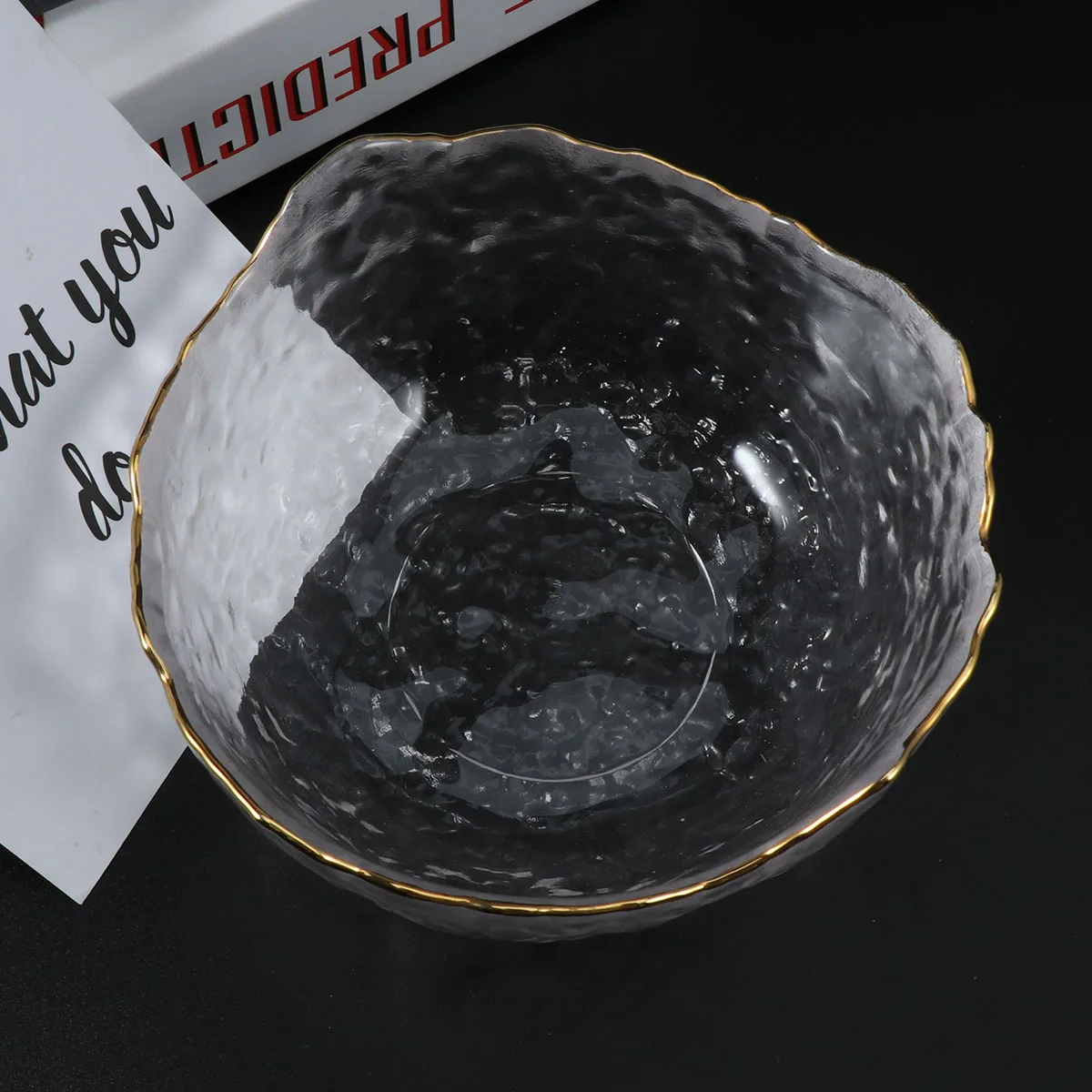 Салатные тарелки в японском стиле с неровной волной, прозрачная стеклянная чаша для подачи фруктов, овощей, закусок, салатник