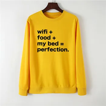 

2019 New Autumn WiFi Print Women Hoodie Long Sleeve Pullover Sweatshirt Terry O-NECK Women Clothes Harajuku Hoodies Casual Tops