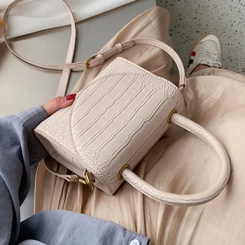 

Stone Pattern PU Leather Crossbody Bags For Women 2021 Luxury Quality Shoulder Simple Bag Lady Designer Handbags Totes