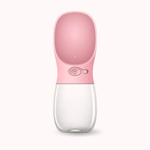 pink Портативная бутылка для воды для домашних собак, для маленьких и больших собак, для путешествий, для щенков, кошек, поилка, для улицы, для домашних животных, диспенсер для воды, кормушка, продукт для домашних животных - Цвет: pink