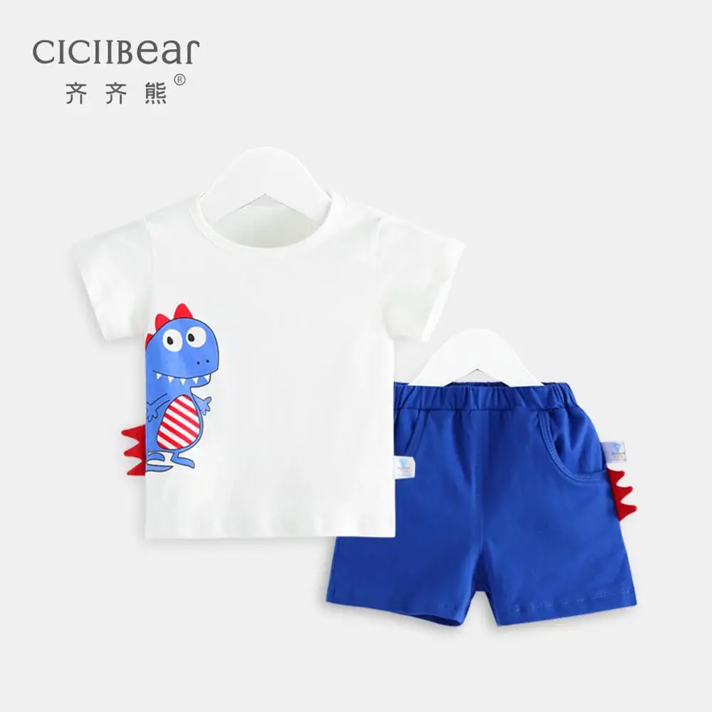 Ciciibear/Одежда для новорожденных мальчиков Комплект с шортами Летний костюм