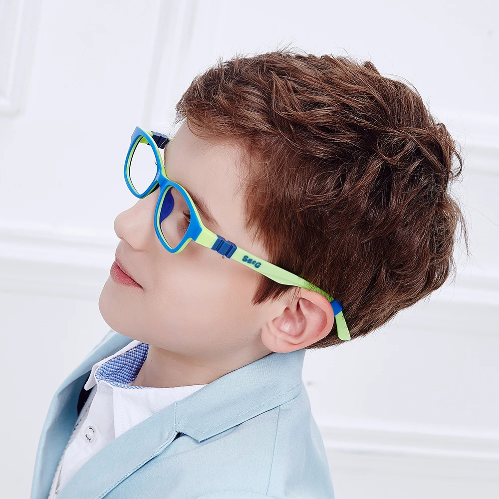 SECG Optical Children Glasses Frame eyeglasses frames eyeglass frames optical glasses TR90 Silicone Glasses Children Flexible Protective Kids Diopter Eyeglasses Rubber