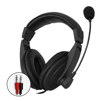 

Dual 3.5mm Wired Computer Headset On Ear Stereo Audio Ergonomic Headphone With Microphone Support Volume Control​ Hands-Free