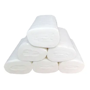 

10 Rolls Household Clean Toilet paper 4-Layer Thicken Coreless Rolling Paper Wood Pulp Water-soluble Paper Tissue