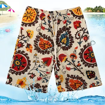 

Summer 2020 New Holiday Beach Style Print Sport Half Short Male Loose Plus Size Casual Mutlicolor Shorts Wild Fashion