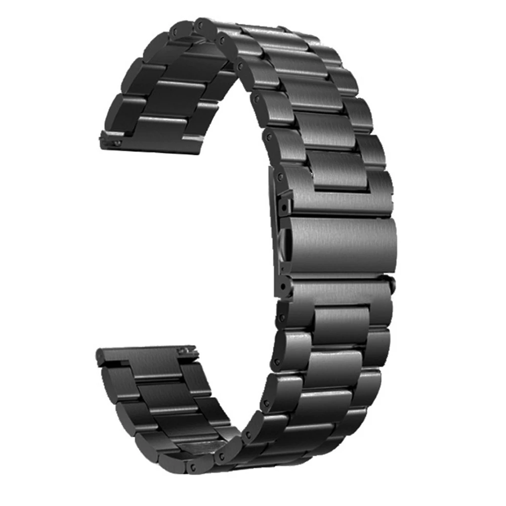 Для samsung galaxy watch Active 2 40 мм 44 мм ремешок 20 мм 22 мм металлический браслет на запястье для galaxy watch 46 мм/gear s3 Frontier band - Цвет ремешка: black