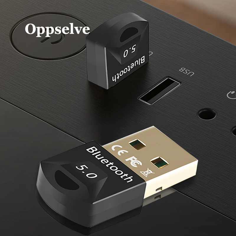 Adaptador receptor de Bluetooth 5,0, Dongle inalámbrico con Bluetooth 5,0, transmisor de música para PC y ordenador, 2 en 1