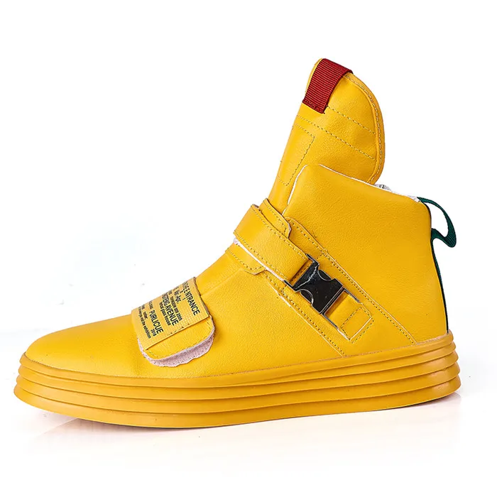 Yellow VSIOVRY/Модная Водонепроницаемая повседневная обувь из микрофибры для мужчин; сезон осень-зима; мужские ботильоны на мягкой толстой подошве; кроссовки для мужчин - Цвет: Yellow