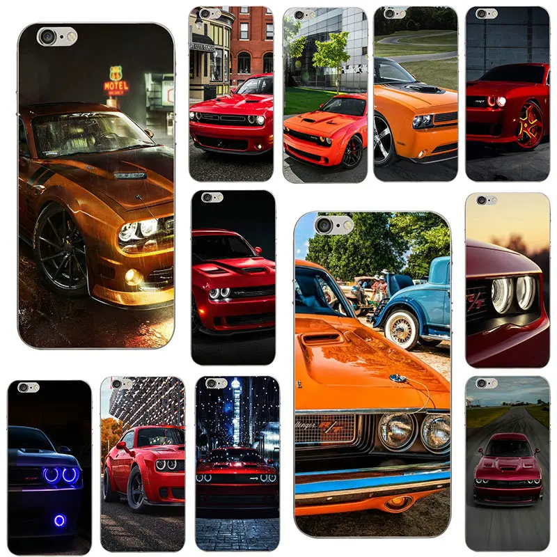 Мягкие силиконовые чехлы для iPhone 4 4S 5 5S SE 5C 6 6S 7 8 Plus X XR XS 11 Pro Max Super Car Dodge Challenger Srt |