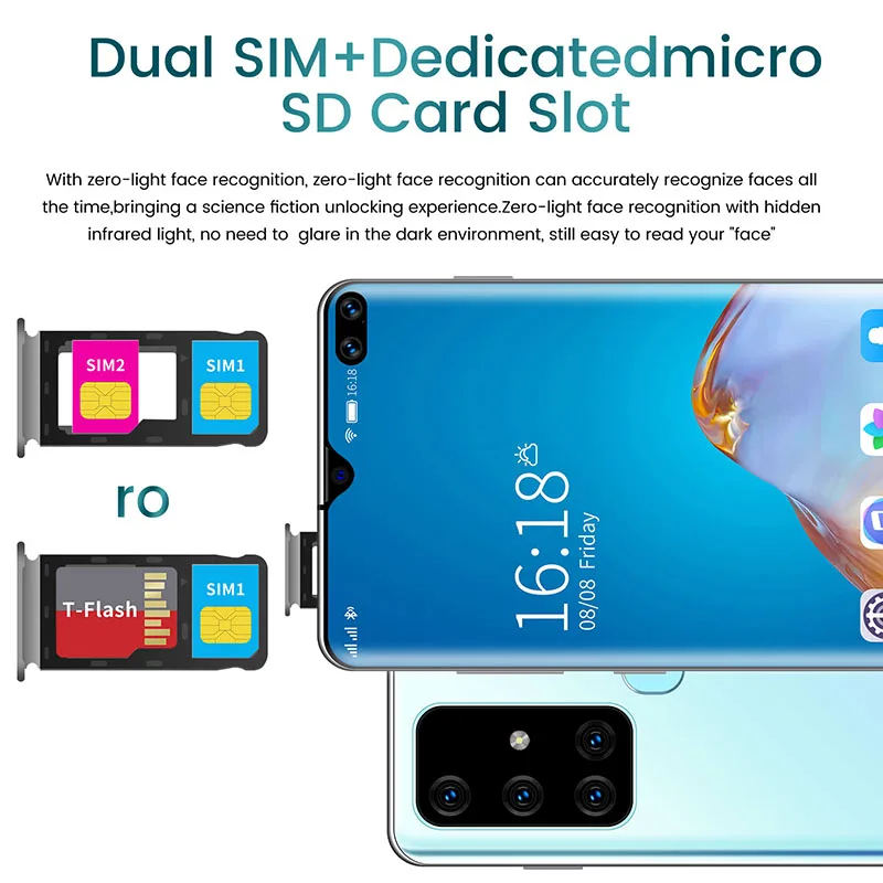 R30 Pro Smartphone 6.8 Inch 16+32MP 5000mAh Full