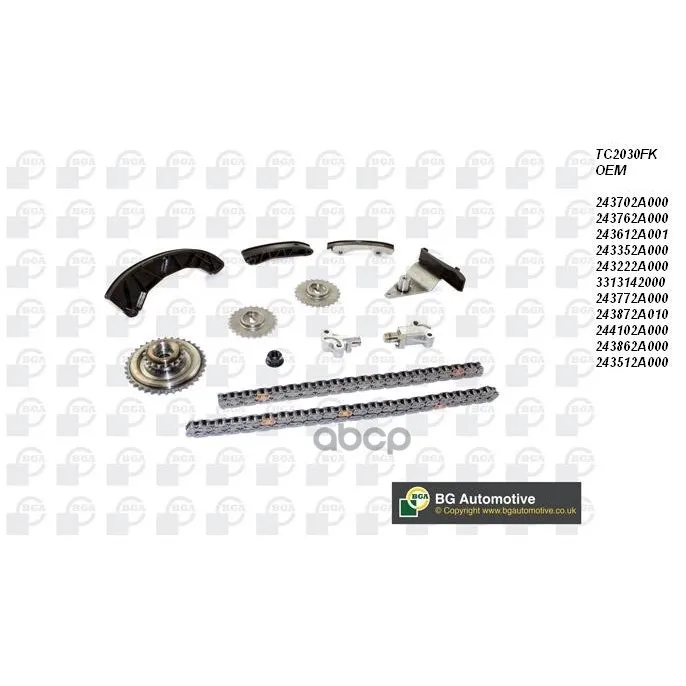 Комплект Цепи Грм Kia Ceed 2011-2013, Cerato 2005-2007, Picanto 2005-, Pro Ceed 2010-2013, Rio 2011- Bga арт. TC2030FK