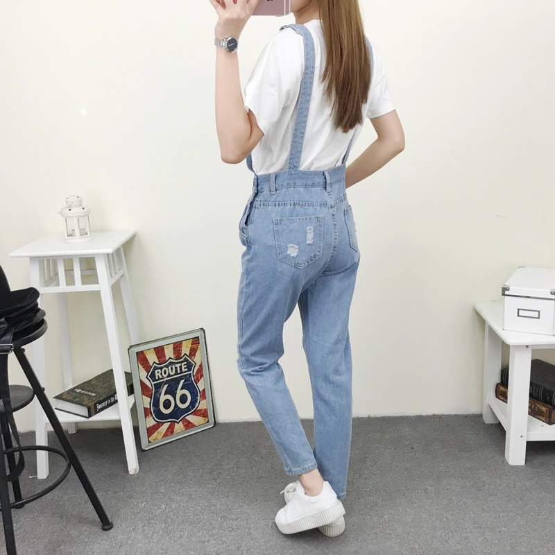 Jumpsuits for Women Denim Pockets Korean Fashion Harajuku Ankle-length Womens Streetwear Hot Sale Vintage Females Ulzzang Casual