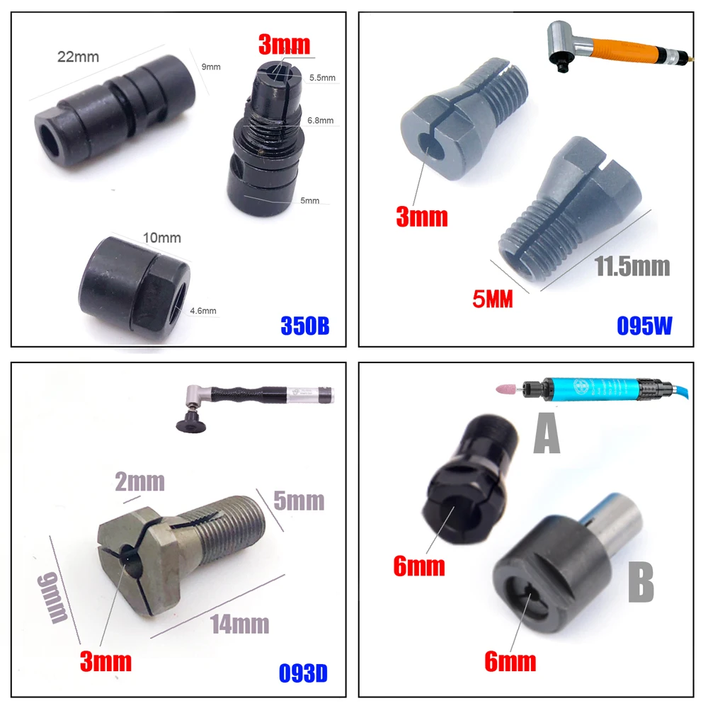Pneumatic Tools Accessories Parts Micro Mini Air Angle Die Grinder Pen Pencil Collet 1 8 1 4 Inch 3mm 6mm Chuck Pneumatic Tools Aliexpress [ 1000 x 1000 Pixel ]