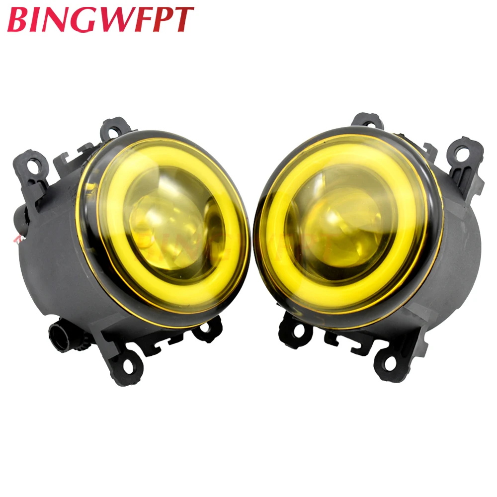 2x автомобильные аксессуары светодиодный противотуманный фонарь Angel Eye со стеклом len для Dacia Логан МСВ 2009-2013 для Renault Duster Megane 2/3 Fluence