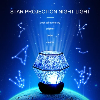 

Projection Lamp Multifunctional Romantic Rotating Starry Sky Star Projector Lamp LED Night Light Star Projection Lamp NEW