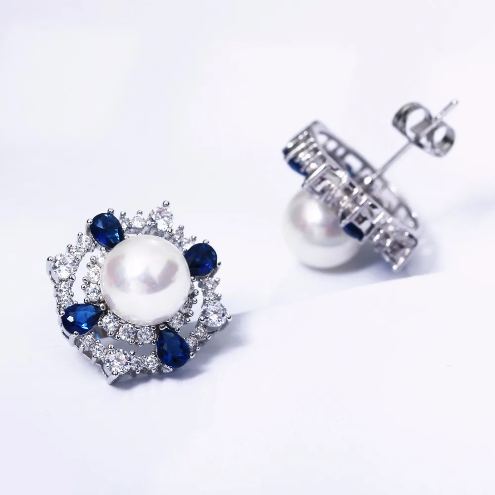 blue stud earrings (3)