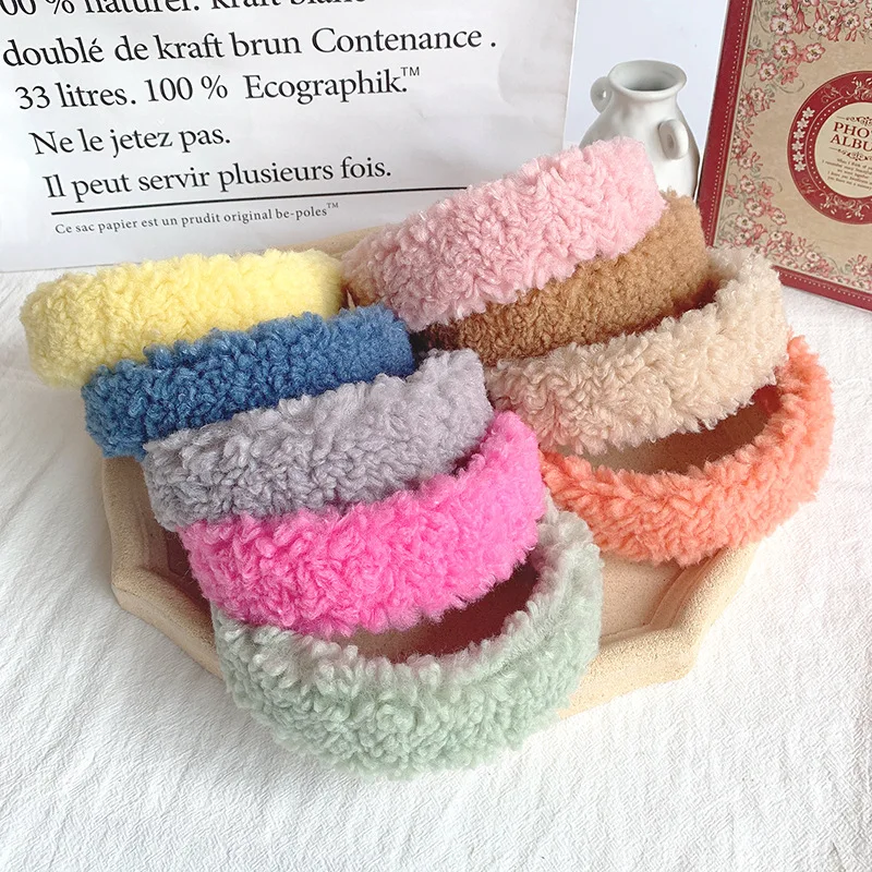 

Ins Hot Sales Korean Hairbands Non-slip Lamb Headband Makeup Tool Party Hearwear Fashion Hair Accessories for Girls