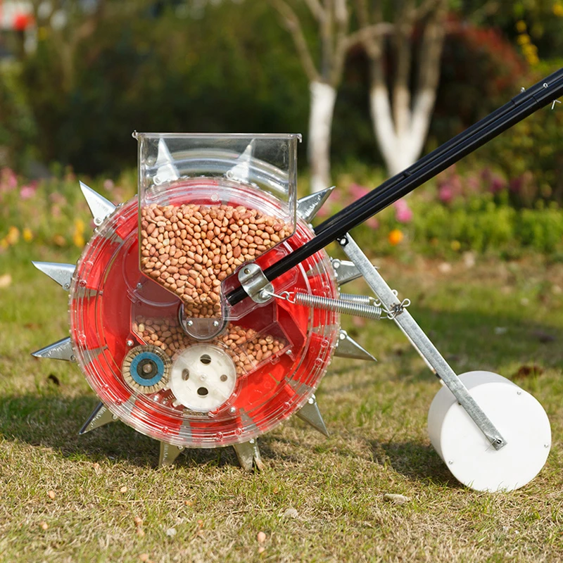 Multi-function Hand-push Seeder Corn Cotton Soybean Peanut planter film-pressing machine On-demand Precision Planter afbeelding