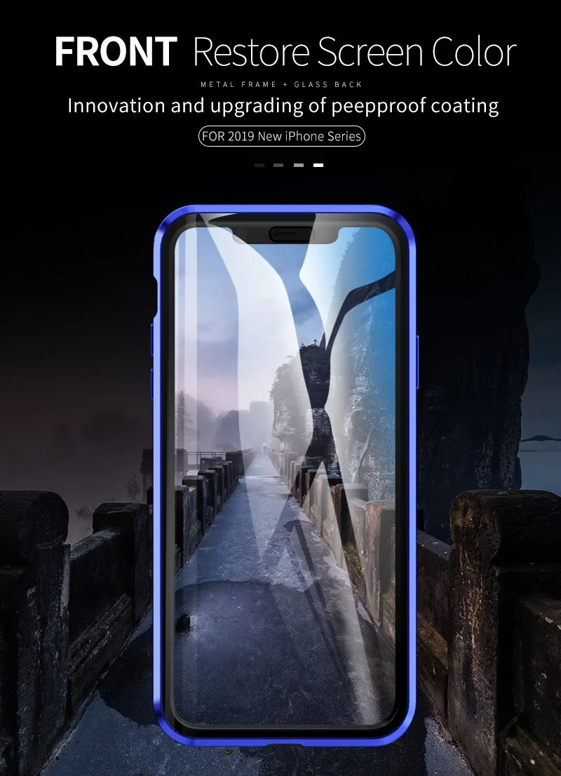 Магнитный чехол Tongdytech для Iphone 11 Pro XS MAX X 7 8 Plus, металлический чехол для телефона, двусторонний чехол из закаленного стекла 360, чехол s