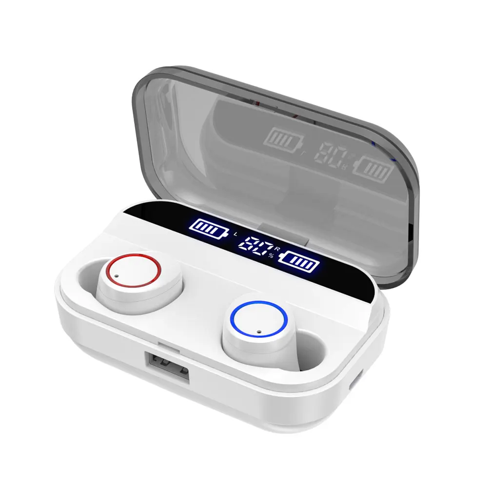 Bluetooth наушники 5,0 TWS Беспроводная мини-гарнитура водонепроницаемые наушники дисплей питания наушники с зарядным устройством спортивные наушники