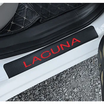 

Carbon Fiber Car Stickers For Renault Laguna Welcome Pedal Dustproof Protection Sticker Car Accessories Interior 4Pcs/Set