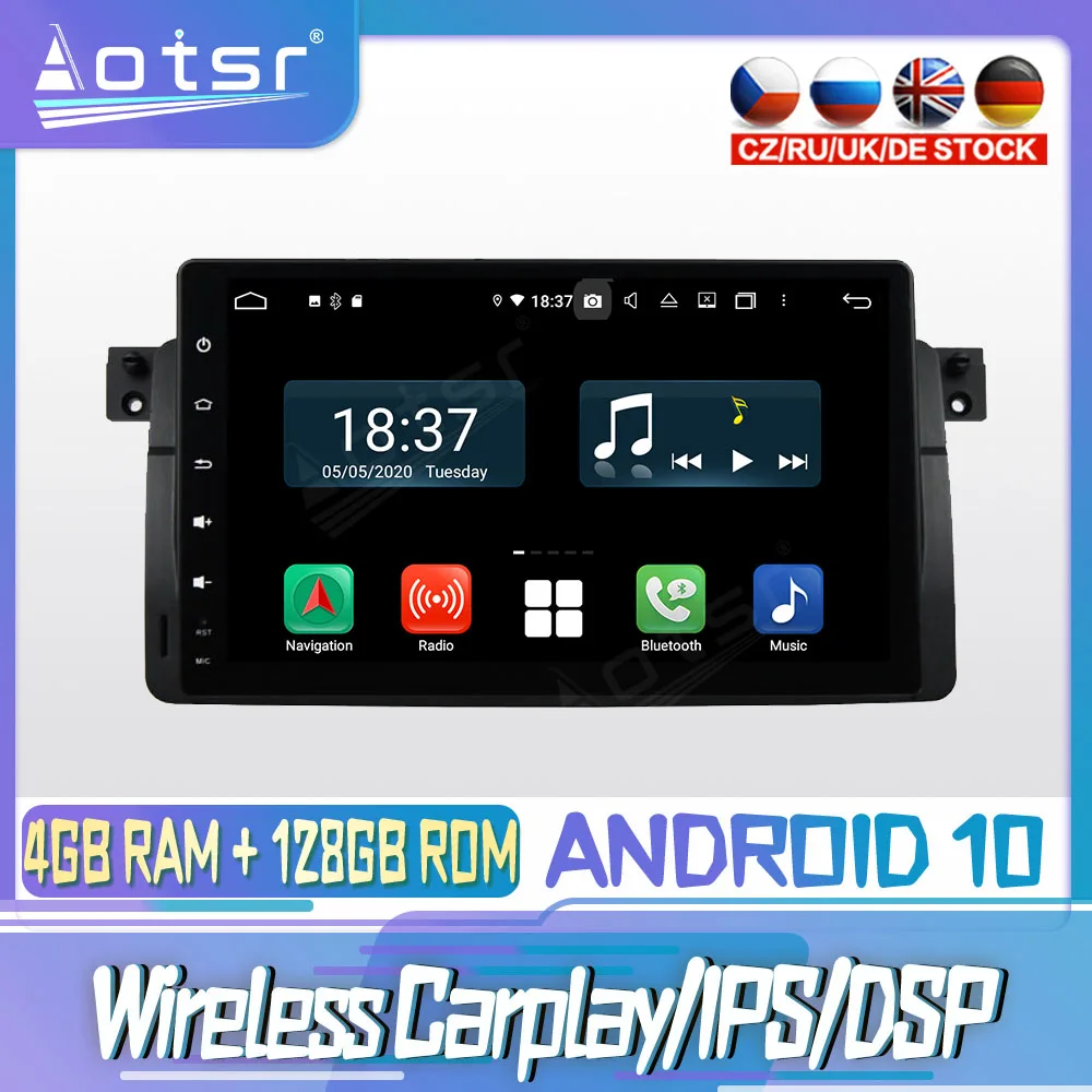 Android 10 Px6 128G Per Bmw E46 M3 1998 - 2005 Carplay Dvd Navigazione Gps Autoradio Stereo Lettore Multimediale Headunit 2Din