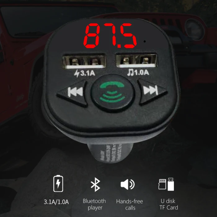 Автомобильный беспроводной Bluetooth комплект громкой связи fm-передатчик lcd Автомобильный MP3-плеер USB зарядное устройство NK-Shopping