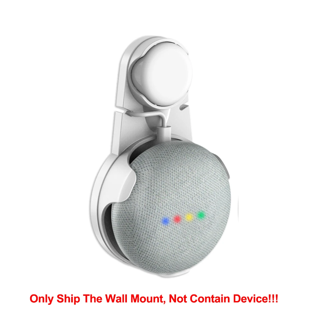 Белый Для Google Home Мини-розетка настенная подставка Google Home Мини голосовой помощник домашняя кухня ванная комната спальня динамик держатель - Цвет: Белый