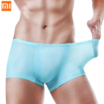 

3pcs Xiaomi Ice Silk Thin Panties Men Antibacterial Comfortable Breathable Men's Boxer Short Graphene Cool Sexy Mens Underwear