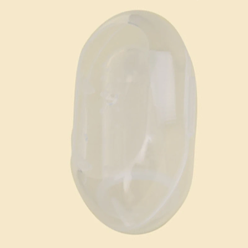 white 1 шт. силиконовая детская зубная щетка палец с коробкой для детей ясельного возраста зубы чистый резиновый Массажер для мальчиков и девочек щетка для чистки зубов Детская щетка - Цвет: white