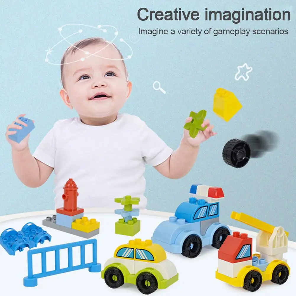 6 в 1 сборки строительные блоки большие частицы робот головоломки детские Ранние развивающие игрушки для стимуляции воображения