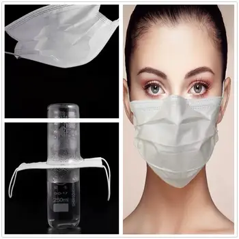 

100pcs white blue Mask Disposable Nonwove 3 Layer Ply Filter Mask mouth Face mask filter Breathable Protective masks