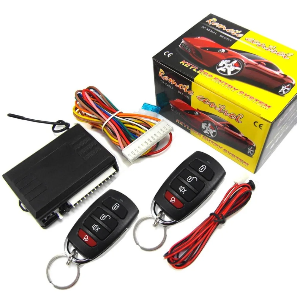 Vehicle Keyless Entry System Universal 12V Car Remote Central Kit Anti-theft Door Lock With Remote Controllers