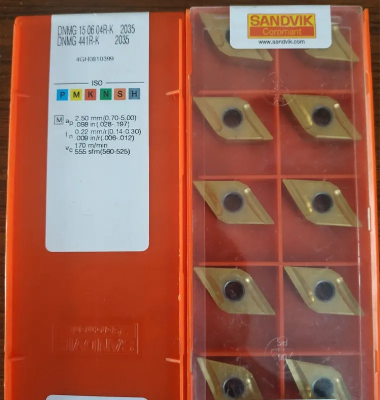 SANDVIK DNMG441R-K 2035 DNMG150604R-K 2025 карбидные вставки 10 шт