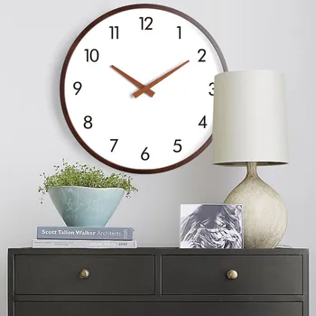 

Nordic Wood Wall Clock Modern Design Living Room Bedroom Large Decorative Kids Wall Clock Digital Reloj De Pared Home Bb50