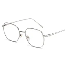 Новая анти-Blu-ray Ретро квадратная рамка для очков металл плоское зеркало унисекс синий свет блокирующие очки повседневные дикие компьютерные очки