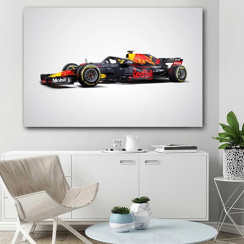 Картины на холсте с DIY рамкой гоночного автомобиля Astons Martin RB13 Формула 1 Спорт стены искусства плакаты и принты для декора гостиной
