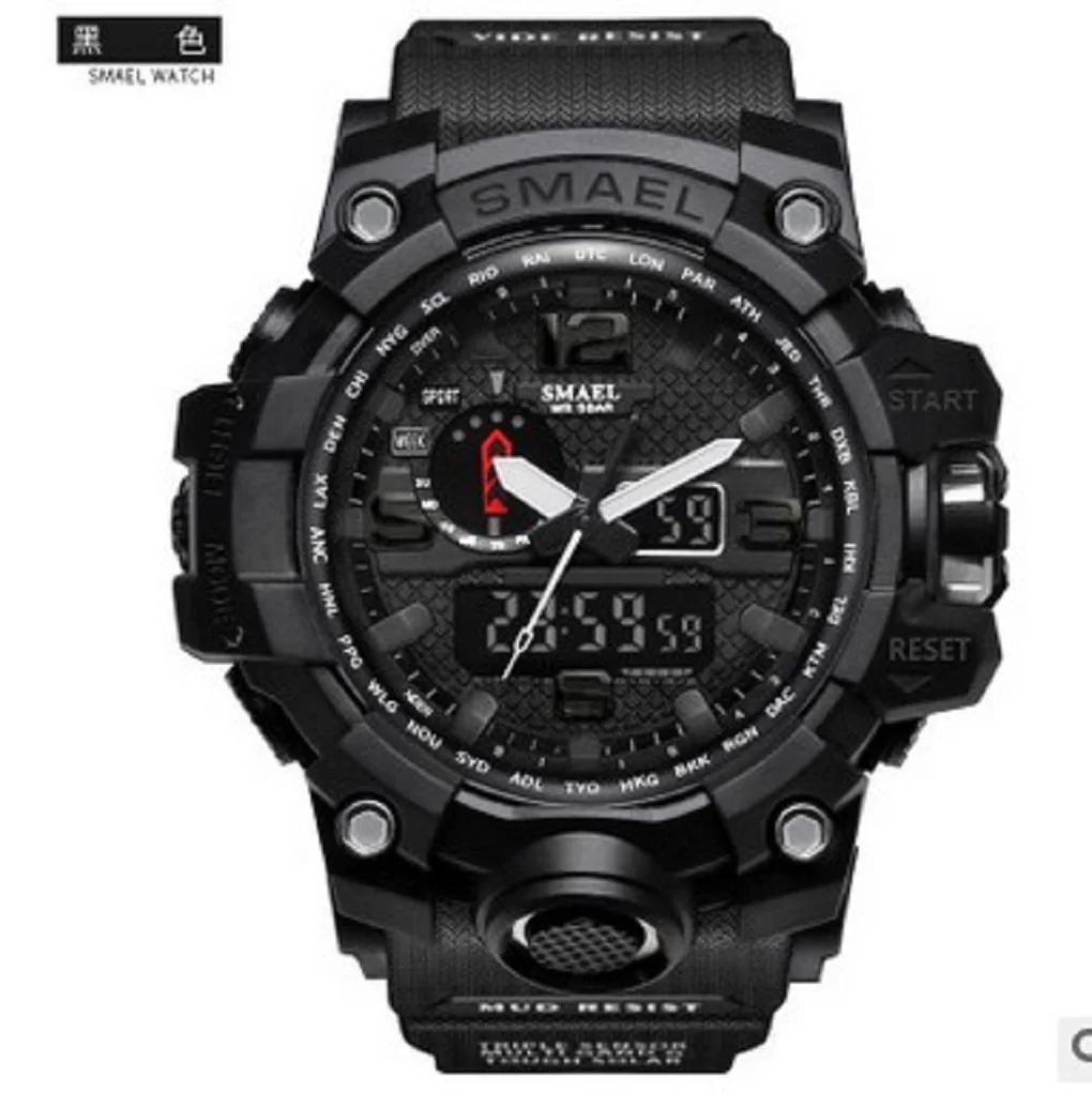 Новые модные мужские часы Faroot светодиодный двойной дисплей цифровые электронные спортивные наручные часы на открытом воздухе - Цвет: 1