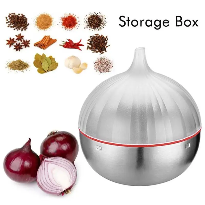 JEYL Onion Shape Food Storage Box Kitchen Fruit Vegetable Sealed Crisper Preservation Box Container Sorting Refrigerator Organiz