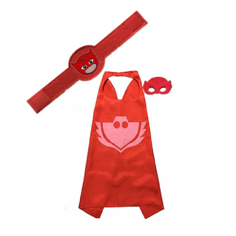 PJ Masks маска плащ мультфильм Рисунок Аниме вечерние Детские подарок на день рождения для мальчиков и девочек Хэллоуин косплей одежда