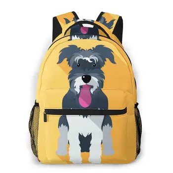 

2020 Backpack Women Shoulder Bag Dog Miniature Schnauzer Fashion School Bag For Teenage Girl Backpacks Travel Bag